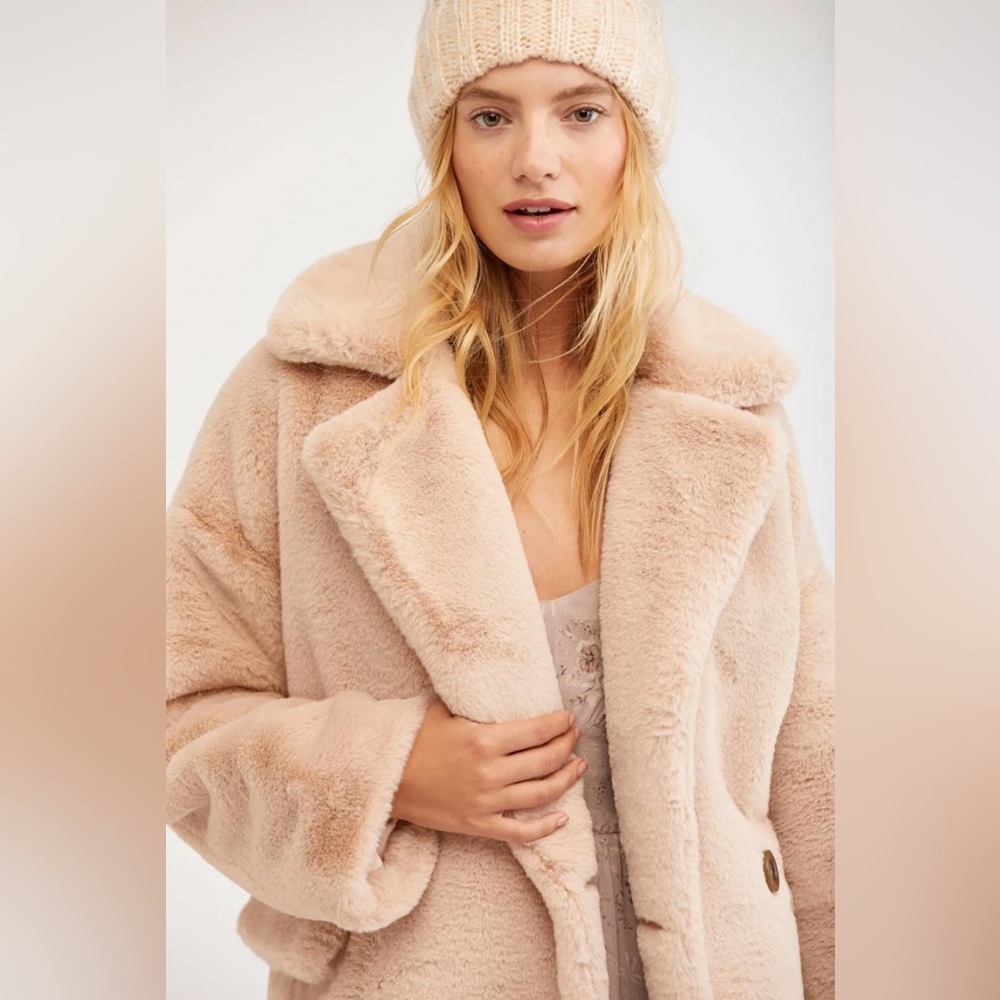 Free people faux fur jacket - Picture 8 of 13